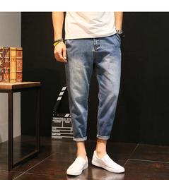 【yes99buy】[簡約時尚]青少年牛仔바지褲男款彈力小腳薄男裝潮男바지褲 預購10天 歷史價格詳細信息