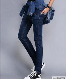 DS男牛仔褲印花窄管個性緊身 秋冬深藍刺繡印花牛仔褲男士緊身窄管彈力百搭潮牌個性歐美長褲子 歷史價格詳細信息