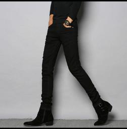 春秋男式牛仔韓版修身小腳青少年牛仔長男士黑色彈力 Y8005 歷史價格詳細信息