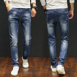 春秋新款韓版男士彈力牛仔小腳褲青年時尚修身長褲子二色可選 Y1833 歷史價格詳細信息