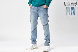 [青山AOYAMA]牛仔褲 雅痞破壞補丁黑丹寧牛仔褲【E6306】 歷史價格詳細信息