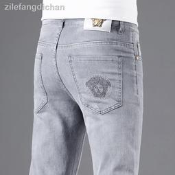 男式彈力牛仔絝韓版潮男直筒修身大碼男裝長絝子 歷史價格詳細信息
