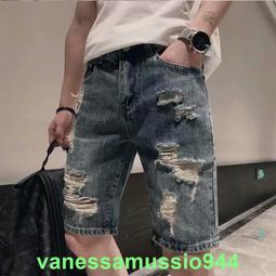 膝上短褲牛仔 男五分褲 刷破牛仔短褲 單寧牛仔短褲 水洗牛仔褲 休閒男友破洞修身牛仔七分褲彈力牛仔 歷史價格詳細信息