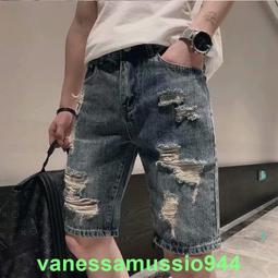 膝上短褲牛仔 男五分褲 刷破牛仔短褲 單寧牛仔短褲 水洗牛仔褲 休閒男友破洞修身牛仔七分褲彈力牛仔 歷史價格詳細信息
