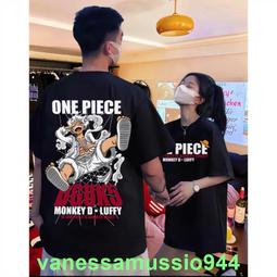 海賊王短袖男女日系動漫路飛索隆T恤寬松純棉半袖青少年學生衣服#男裝 歷史價格詳細信息
