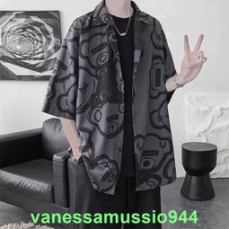 滿版不規則短袖襯衫 花襯衫 人 物 短袖 寬鬆襯衫 百搭 日式 襯衫 短袖 滿版男生衣著(JH1164)【壹號站】 歷史價格詳細信息