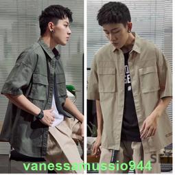 男生日系純色工裝襯衫 簡約小眾夾克 情侶休閒外套 寬鬆高級感工裝外套 長袖襯衫外套 復古休閒襯衣 歷史價格詳細信息