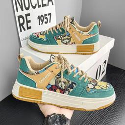 男鞋子潮鞋低幫休閒運動2024新款小白鞋透氣韓版厚底小眾板鞋 歷史價格詳細信息