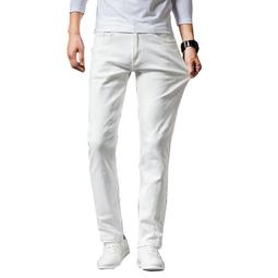 白色牛仔褲 丹寧褲 彈性顯瘦 商務休閒 日系韓版男生褲子 男士長褲 素色長褲 直筒褲 純棉歐美風WG 價格比較,價格查詢,歷史價格詳細信息