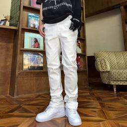 美式高街牛仔褲男潮流微喇長褲子百搭韓版帥氣寬鬆直筒闊腿褲 歷史價格詳細信息