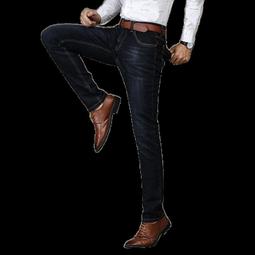 [28-40]秋冬純棉寬鬆直筒牛仔褲 男胖子加肥加大碼薄款彈力肥佬褲高腰休閒長褲 寬鬆休閑大碼 耐磨長 歷史價格詳細信息