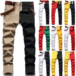 男士牛仔褲緊身牛仔褲彈力修身牛仔褲男士長褲工裝褲 歷史價格詳細信息