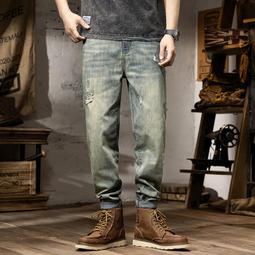 28-46腰 大尺碼牛仔褲 加大尺碼工裝褲 大尺碼休閒褲 大尺碼牛仔褲 大尺碼牛仔工裝褲 牛仔褲男寬鬆窄管哈倫 歷史價格詳細信息