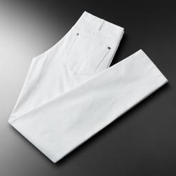 白色牛仔褲 丹寧褲 彈性顯瘦 商務休閒 日系韓版男生褲子 男士長褲 素色長褲 直筒褲 純棉歐美風WG 歷史價格詳細信息