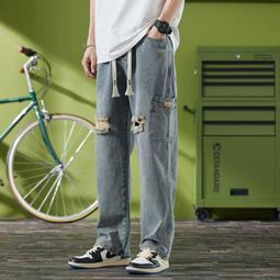 美式復古牛仔男 寬松直筒 韓式潮牌高街長 墜感闊腿 老爹  子 歷史價格詳細信息