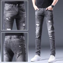 【現貨熱銷】春夏新款牛仔褲男ins寬松直筒褲子潮流百搭松緊腰闊九分 歷史價格詳細信息