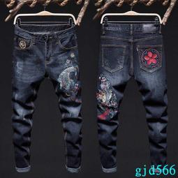 精品男裝 韓版 刀割多口袋牛仔褲 春秋季長褲 男士高級牛仔褲 修身長褲 柔軟透氣耐磨彈力牛仔長褲 休閒長褲 男生牛仔 歷史價格詳細信息
