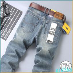 秋冬牛仔褲男緊身直筒彈力鬆緊腰頭抽繩拉鍊休閒褲 歷史價格詳細信息