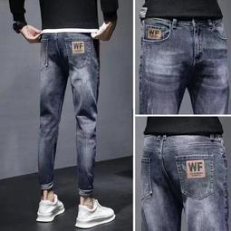 《愛網購》~FE16597~束腳牛仔褲男士春夏季新款港風寬鬆抽繩高街潮流時尚長褲男性褲子個性男裝休閒服飾 歷史價格詳細信息