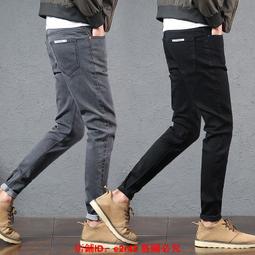 牛仔 休閒男 工作 男式牛仔 秋季黑色牛仔長 男士修身小腳潮流2023春秋款男士休閑子 歷史價格詳細信息