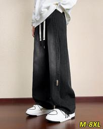 闊腿工裝牛仔庫男款秋季潮牌大口袋寬松庫子水洗復古高街拖地長庫 歷史價格詳細信息