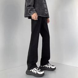 美式潮牌痞帥牛仔褲男士2024新款秋冬季條紋垂感闊腿百搭休閑長褲 歷史價格詳細信息