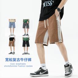 牛仔短褲  838 休閒短褲 破壞 男牛仔短褲 韓版直筒破洞短褲膝上 五分褲 淺色休閒褲 破褲男生短褲-毛毛男裝 歷史價格詳細信息