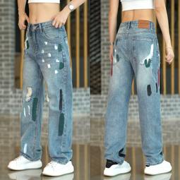 牛仔褲男夏季薄款寬松直筒闊腿褲潮牌ins港風百搭潮流休閑九分褲 歷史價格詳細信息