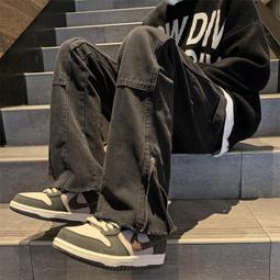 闊腿工裝牛仔庫男款秋季潮牌大口袋寬松庫子水洗復古高街拖地長庫 歷史價格詳細信息