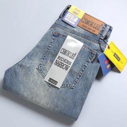 男裝褲 男裝 牛仔褲男秋冬厚款復古修身直筒彈性男褲煙灰 歷史價格詳細信息