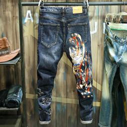 夏季淺藍色牛仔褲男生緊身窄管褲 男士彈力褲子男學生韓版潮流褲子男生衣著 歷史價格詳細信息