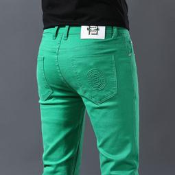 優質新品 美式緊身牛仔褲 綠色牛仔褲 男士春秋季款時尚休閒緊身窄管彈力個性長褲子 男緊身顯瘦褲子男窄管牛仔褲 牛仔布褲子 價格比較,價格查詢,歷史價格詳細信息