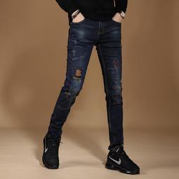 刺繡牛仔褲男潮牌純棉寬鬆直筒微錐水洗復古秋冬大尺碼男士潮流褲子 歷史價格詳細信息