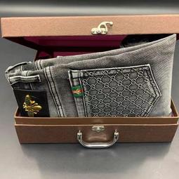 新品爆款歐美潮牌2023年秋冬新款小蜜蜂牛仔褲男緊身直筒刺繡休閒彈力長褲 歷史價格詳細信息