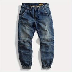 復古牛仔ku【S-5XL】牛仔ku男 牛仔長ku 休閒ku 鬆緊長ku 寬鬆垂感拖地長ku子男 歷史價格詳細信息