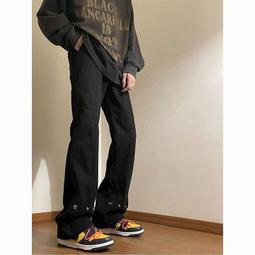 美式高街設計感星星做舊牛仔長褲男美式高街潮流百搭寬鬆直筒褲子 歷史價格詳細信息