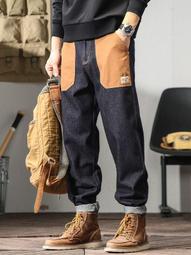 【現貨速發】潮牌美式油漆點微錐牛仔褲男寬松直筒潑墨個性高街水洗春秋季百搭 歷史價格詳細信息