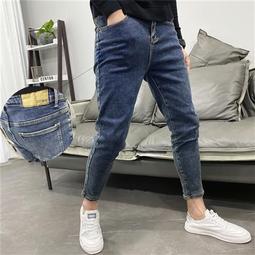 【現貨速發】新款深藍潮流帥氣百搭微跨休閑九分半牛仔褲男潮秋修身韓版美式 價格比較,價格查詢,歷史價格詳細信息