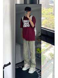 水洗黃泥色牛仔褲秋冬加絨美式古著ootd褲子男款顯瘦高街直筒長褲 價格比較,價格查詢,歷史價格詳細信息