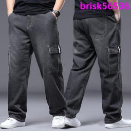&lt;LOVE&gt;特大碼牛仔褲男秋冬季加肥加大運動褲寬鬆直筒肥佬長褲子加絨加厚 歷史價格詳細信息