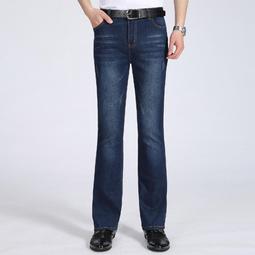 牛仔褲男 喇叭褲 男式牛仔微喇叭褲 韓版潮彈力長褲 修身喇叭 男牛仔長褲 歷史價格詳細信息