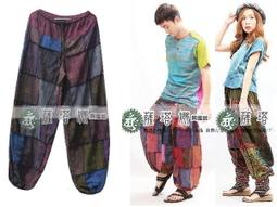 @_薩塔娜: 獨家泰製_男女可_豆沙/薑黃/印度藍_積木象_印度棉布雙口袋飛鼠褲 歷史價格詳細信息