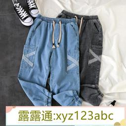 &lt;嚴選&gt;春秋 工裝褲 男潮牌寬松大碼百搭褲子男潮流九分褲束腳闊腿褲子露天拍賣xyz123abc 歷史價格詳細信息