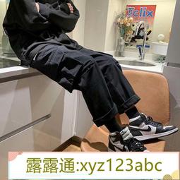 &lt;嚴選&gt;春夏秋裝多口袋拉鏈長褲褲男 工裝褲 松緊腰寬松直筒大碼胖子褲露天拍賣xyz123abc 歷史價格詳細信息