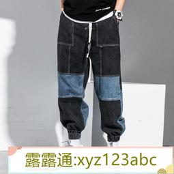 &lt;嚴選&gt;男士牛仔褲子夏季薄款寬松彈力韓版潮流束腳工裝長褲露天拍賣xyz123abc 歷史價格詳細信息