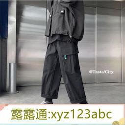 黑色工裝褲子男款秋季2023新款潮牌休閒褲男士純棉微錐哈倫男褲潮 歷史價格詳細信息