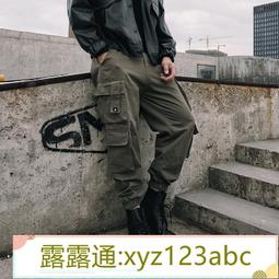春秋季街頭工裝褲男潮牌寬松休閑九分褲韓版潮流束腳褲多口袋褲子  現貨下殺 歷史價格詳細信息