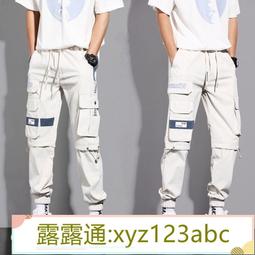&lt;嚴選&gt;春夏季淺藍色工裝牛仔褲男潮牌大口袋寬松嘻哈潮流哈倫束腳褲子男露天拍賣xyz123abc 歷史價格詳細信息