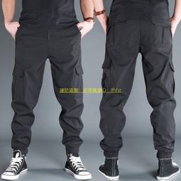 工裝褲春夏薄款褲子男寬松百搭潮流2023新款工作褲九分束腳工裝褲 歷史價格詳細信息