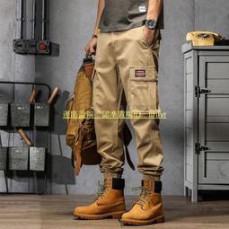 】工作褲工裝褲男生長褲秋季男士九分工裝褲潮牌多口袋戶外休閑褲男顯瘦束腳潮流長褲子男  A 歷史價格詳細信息